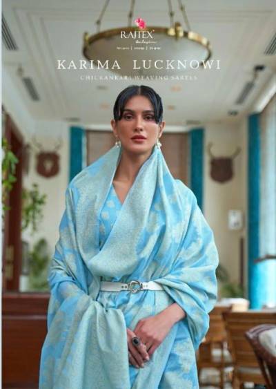 Karima Lucknowi By Rajtex Chikankari Weaving Saree Collection